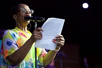 Lori Perry Giving A Speech at GHFJ