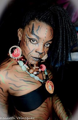 NYC Art Cypher 2009, Body Art By: Joy Monroe, Model: Ginette Christie Photo by: Kenneth Velazquez