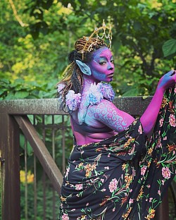 Manchester Art Gallery Event, Body Art By: Kameisha Chavies, Model: Ginette Christie